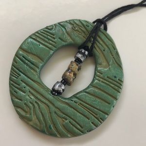 Hand Crafted Polymer Clay Vintage Beads Necklace
